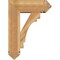 Ekena Millwork Merced Arts and Crafts Rough Sawn Bracket w/ Offset Brace, Western Red Cedar, 8"W x 22"D x 30"H BKT0806X22X30MRC03RWR - alternate 4